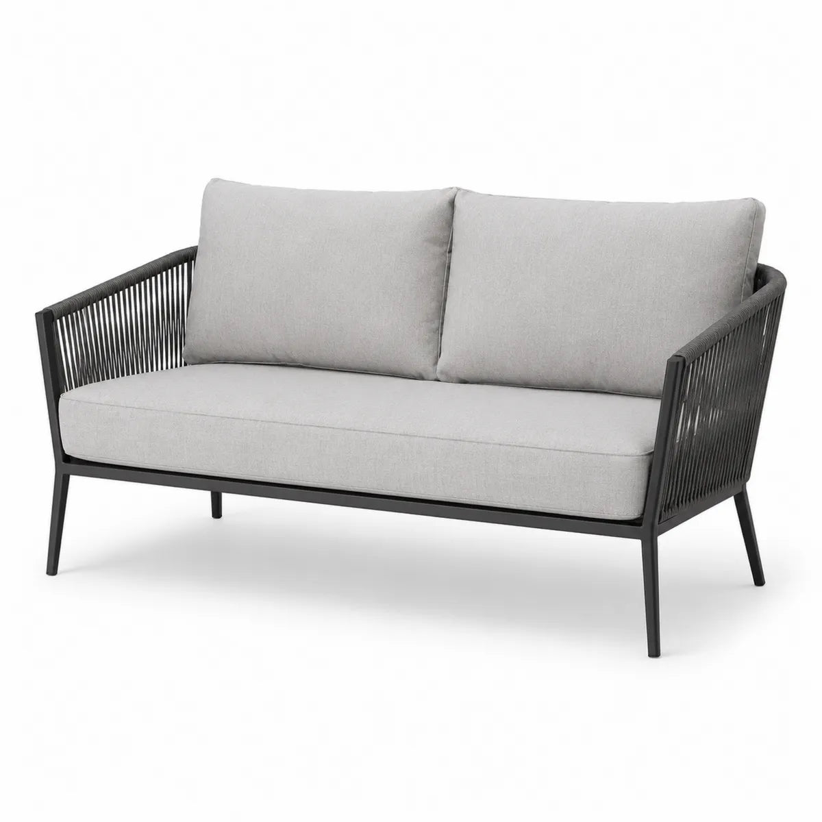 Sofa ogrodowa z aluminium jasnoszara