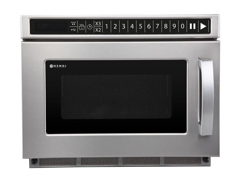 HENDI, kuchenka mikrofalowa, 18 l, 1800 W, 230 V, USB, Profesjonalne, Stal nierdzewna, 560x419x, 336 mm, Port USB