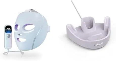 masque LED visage, XSKACS300EUPL Czerwony i niebieski LED, Shark Cryoglow Maska z odświeżaniem konturów oczu, fototerapia światła podczerwonego, USB- C