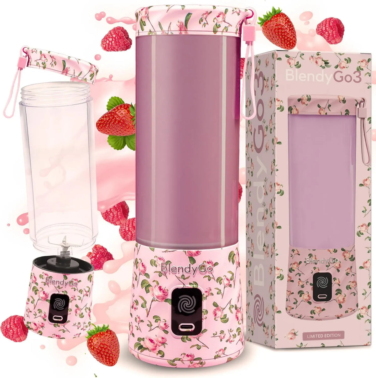 BlendyGo, Mikser, przenośny, USB, 550 ml, bez BPA-, wyciskany z USB