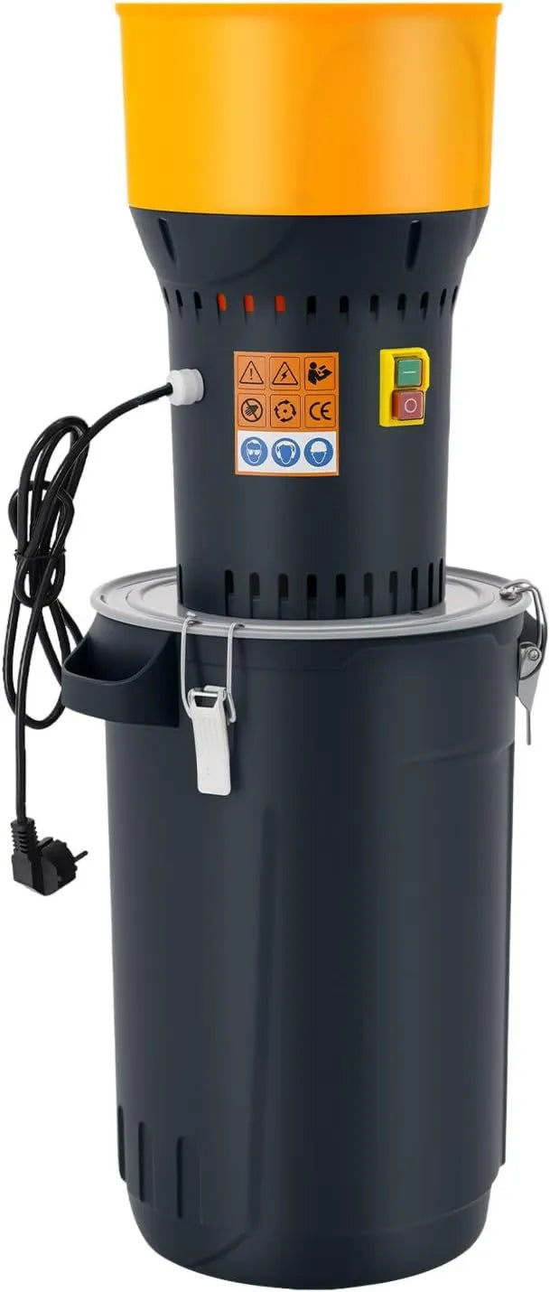 Elektryczny młynek do zbóż, 1000 W, młynek do ziarna, młynek do zboża, młynek do paszy z 5 sitkami szlifierskimi do zbóż