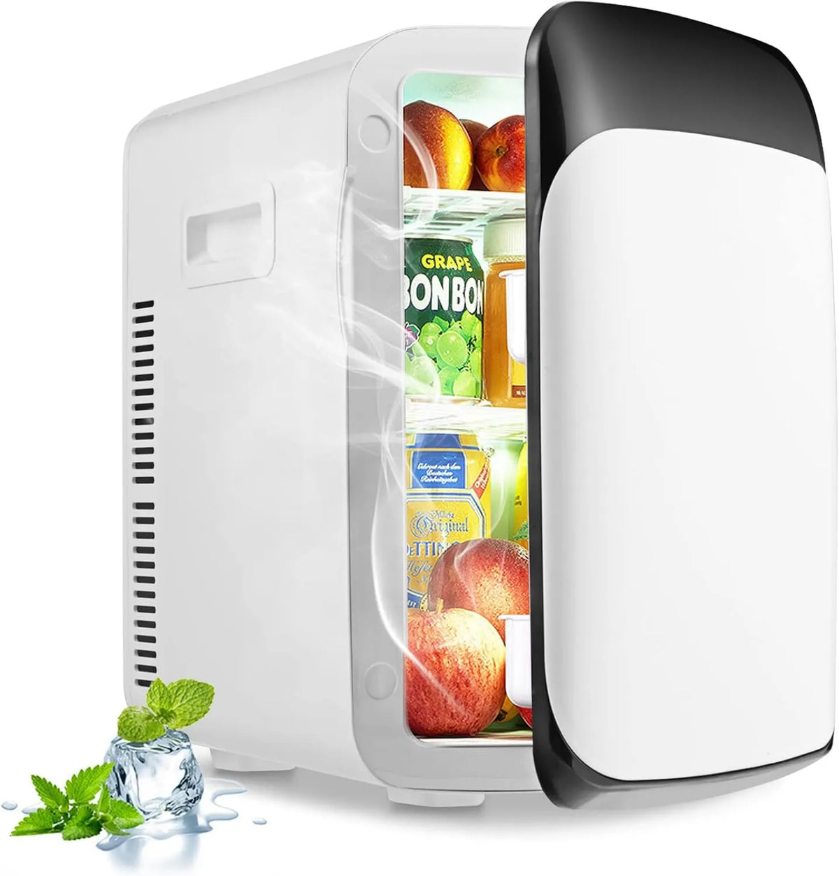 RELAX4LIFE minilodówka, Lodówka, 15 l, przenośne, białe, Mini Lodówka 1 Drzwi z Ogrzewaniem chłodzącym dla wszystkich pór roku