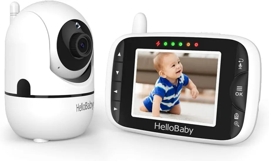 HelloBaby, Monitor, wyświetlacz LCD, obrót poziomy 355 ° i 120 ° w pionie, tryb ECO, 8, 1 cm