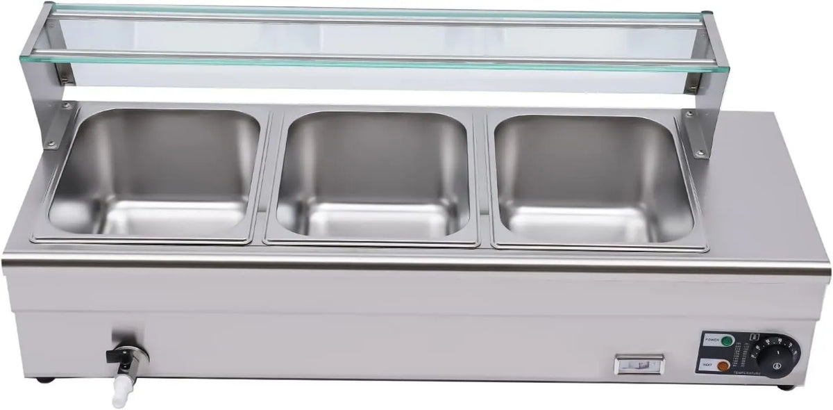 Queeucaer, Bufetowa płyta grzewcza, 6.34 l, 1200 W, restauracja, 6.34 l z płytą ze szkła hartowanego