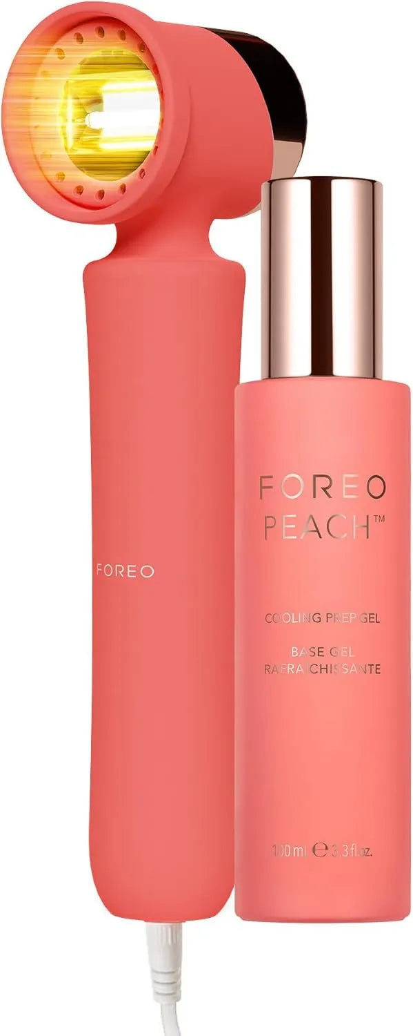 FOREO depilator IPL, PEACH 2 Urządzenie, 2 GB IPL Travel + Gel Przygotowanie zimno, PEACH