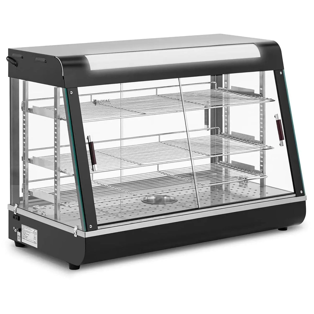Helloshop26, Produkt 150 litrów 1.600 W 3 siatki magazynowe gumowe hartowane szkło czarne stal 14 _ 0010224