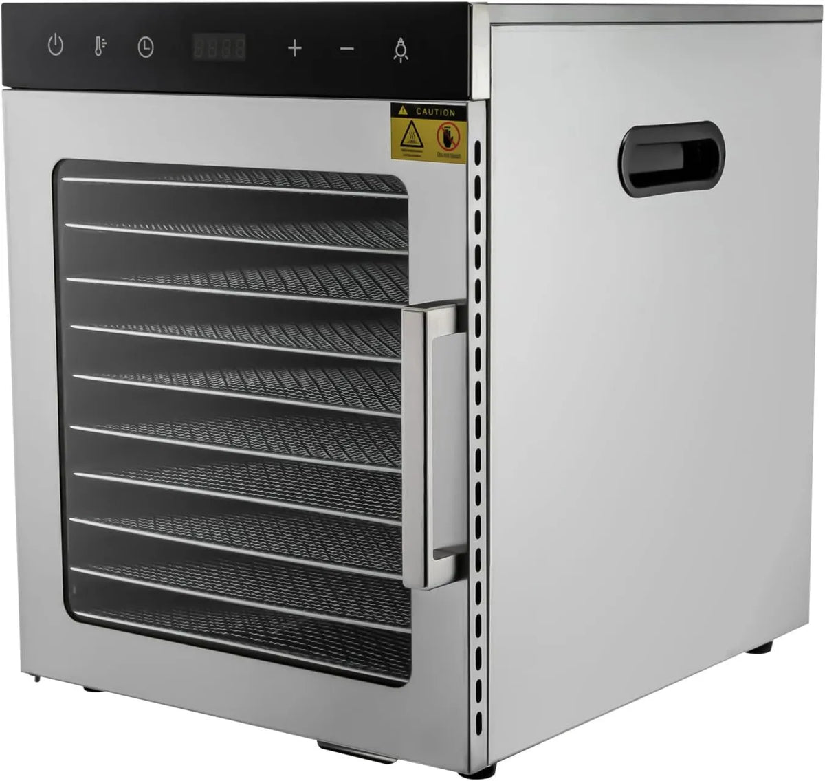 Suszarka ze stali nierdzewnej, 800 W, timer, z regulatorem temperatury, do suszenia żywności, warzyw i owoców