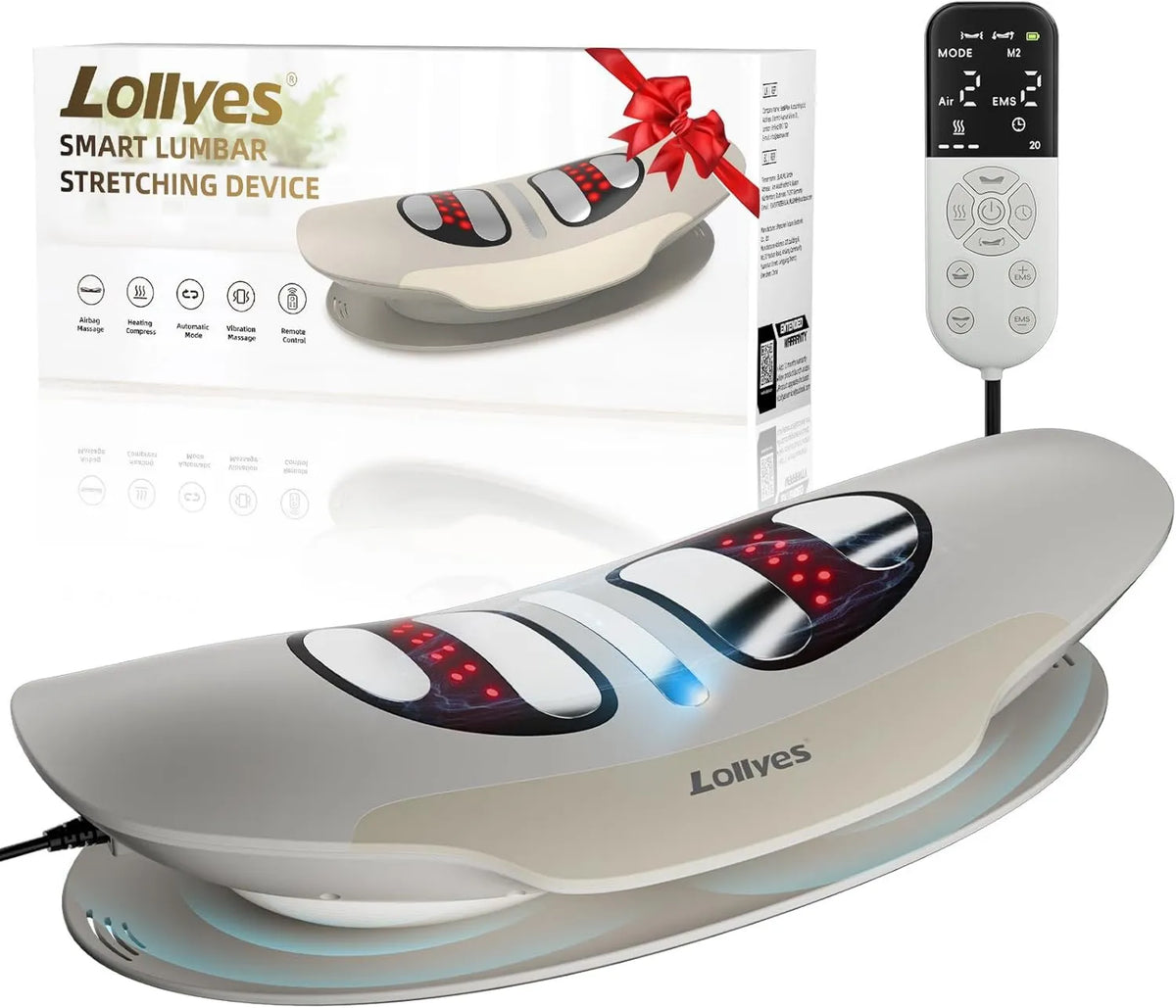 lollyes, pleców i aparatu do masażu lędźwiowego, Masażer, 3 poziomów, funkcje grzewcze, do relaksu w dolnej części pleców i złagodzić dyskomfort w