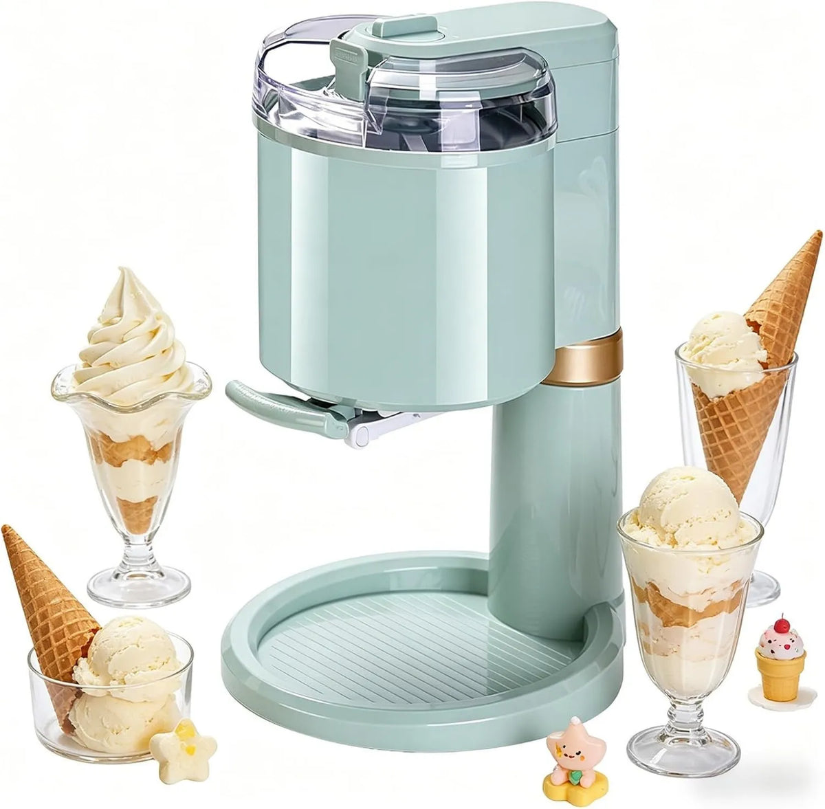 Generic, kostkarka do lodu, przenośna, kostkarka do lodu i sorbet, ekspres do kawy, 1 l, wyjmowana, do łatwego czyszczenia