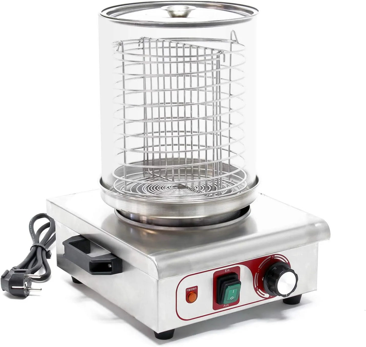 Parowar do hot dogów, 450 W, 380 mm, 260 x 290 x 380 mm, Urządzenie do hot dogówów Wiltec 450 W ze stali nierdzewnej