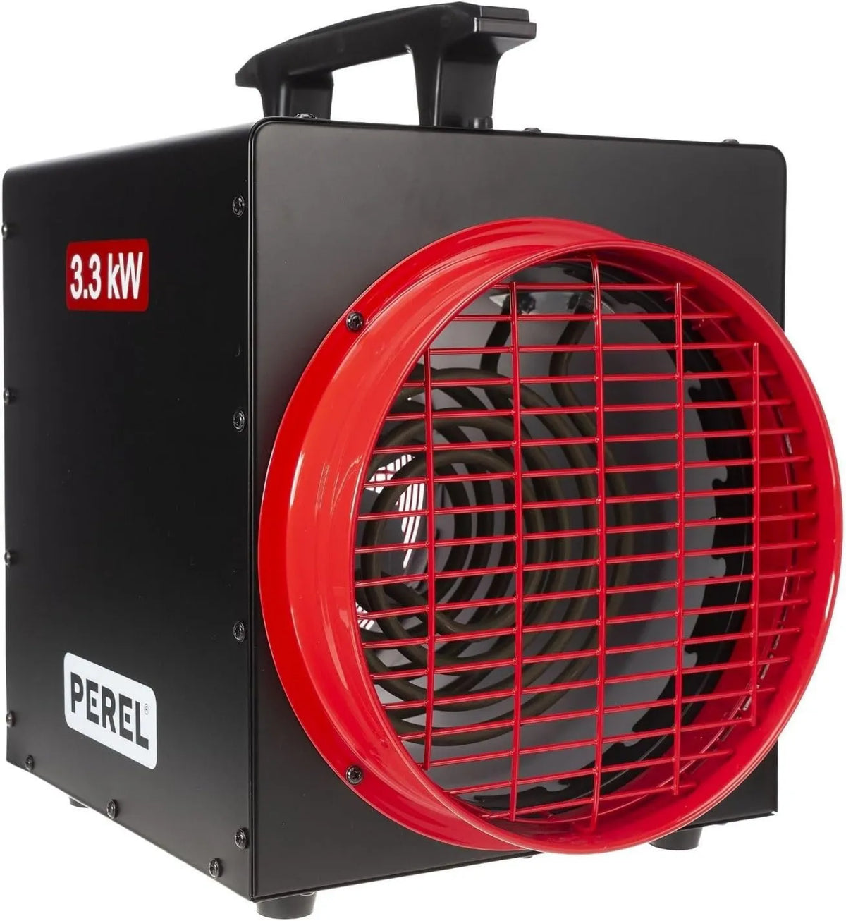 Perel grzejnik elektryczny, Elektryczna grzejnik, 3300 W, kompaktowy przenośny zespół warsztatowy, termostat, IP24