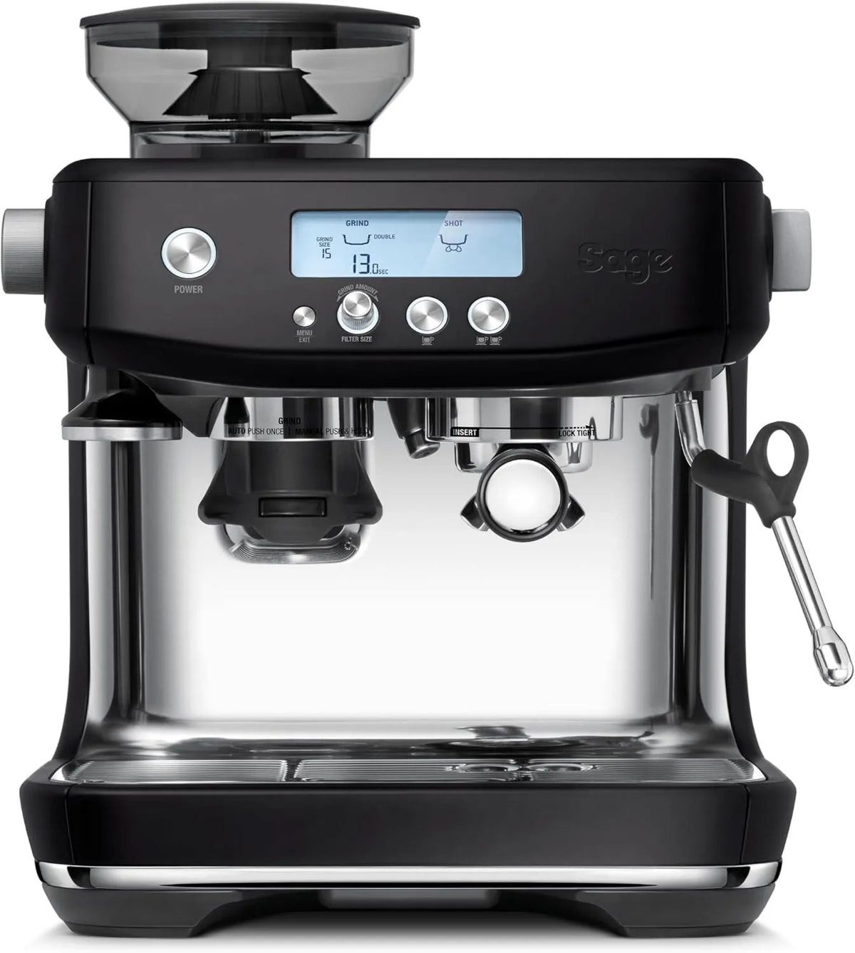 Ekspres ciśnieniowy, 9 bar, 15 bar, Sage The Barista Pro Manual ekspres do espresso, czarna trufla