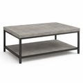 Prostokątny stolik kawowy betonowy i stalowy 110x60x40 cm