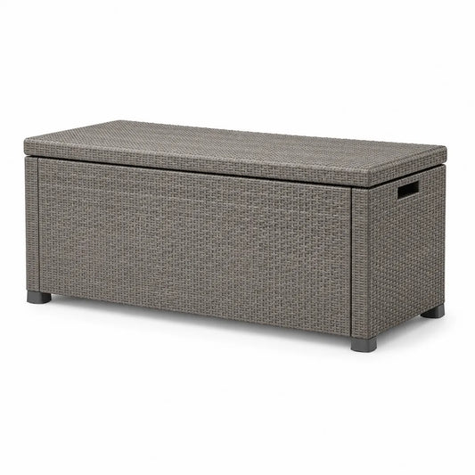 Skrzynia ogrodowa z polipropylenu szara 117 cm x 45 cm x 57 cm