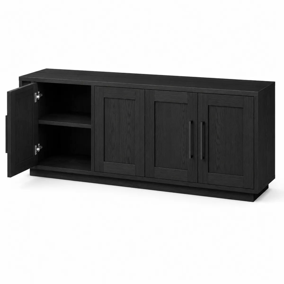 Szafka RTV drewniana czarna 180x40x60 cm