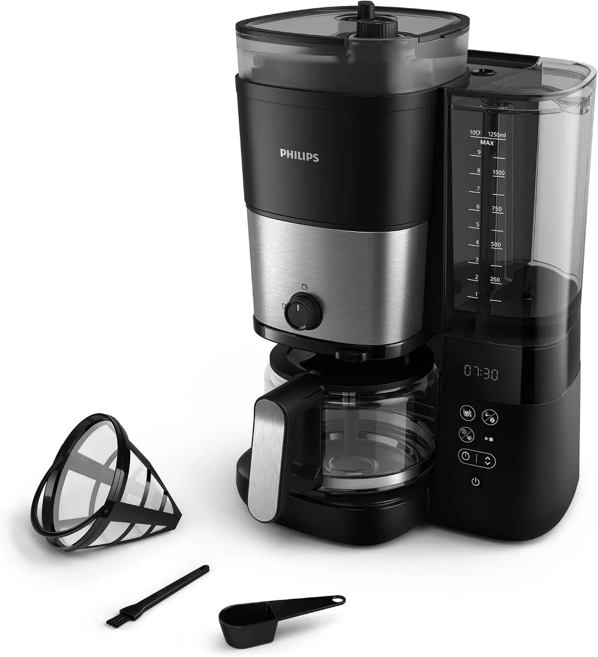 PHILIPS, All- in-1 HD7900 / 50 elektryczny ekspres do kawy, 1.25 l, IPS slab, Glass Pichet 1.25 l Tout-en-1 HD7900/50