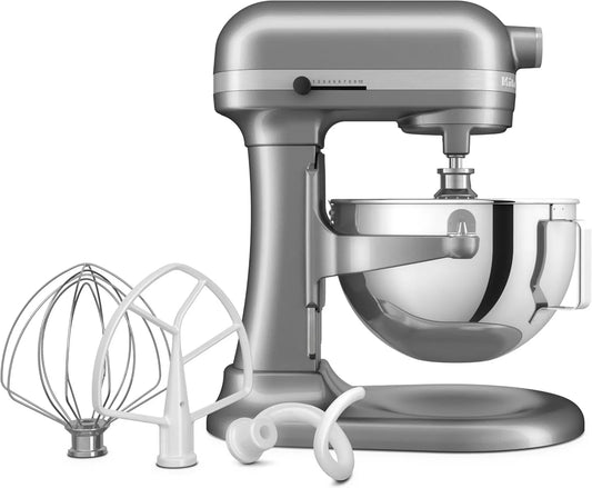 KitchenAid 5KSM55SXXECU robot kuchenny, 5,2 l, Heavy DUTY planetarna z podnoszoną miską 5,2 l, srebro powlekane