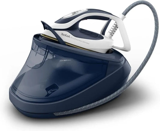 Tefal generator pary, GV9720 Oddzielny kolektor wapienny, Pro Express Ultimate Central para, Potężne ciśnienie 8 bar, Stałe wyjście pary: 170