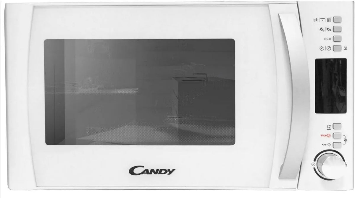 CANDY kuchenka mikrofalowa, CMXW22DW, 22 l, 800 W, blokada, tłumik, rozmrażanie, biały, 5 poziomów mocy + 10 Menu Auto