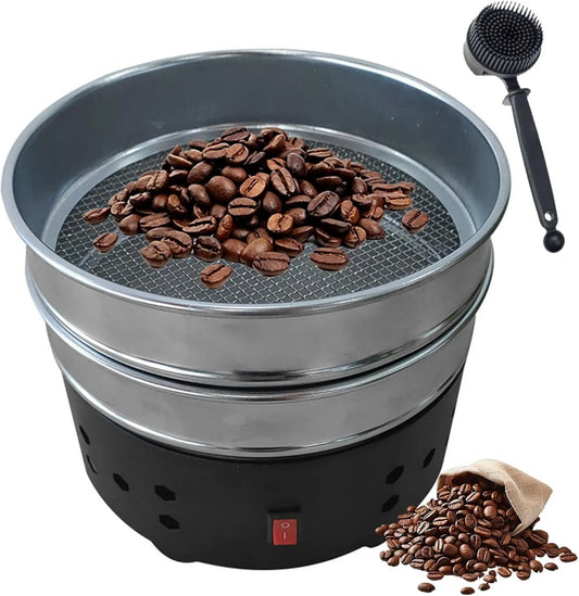 Lodówka, 1000g, 2 Min, Chłodziarka Do Ziaren Kawy 360/600/1000g, Płyta Chłodząca Ze Stali Nierdzewnej Do Użytku Domowego Prażenie black 600g
