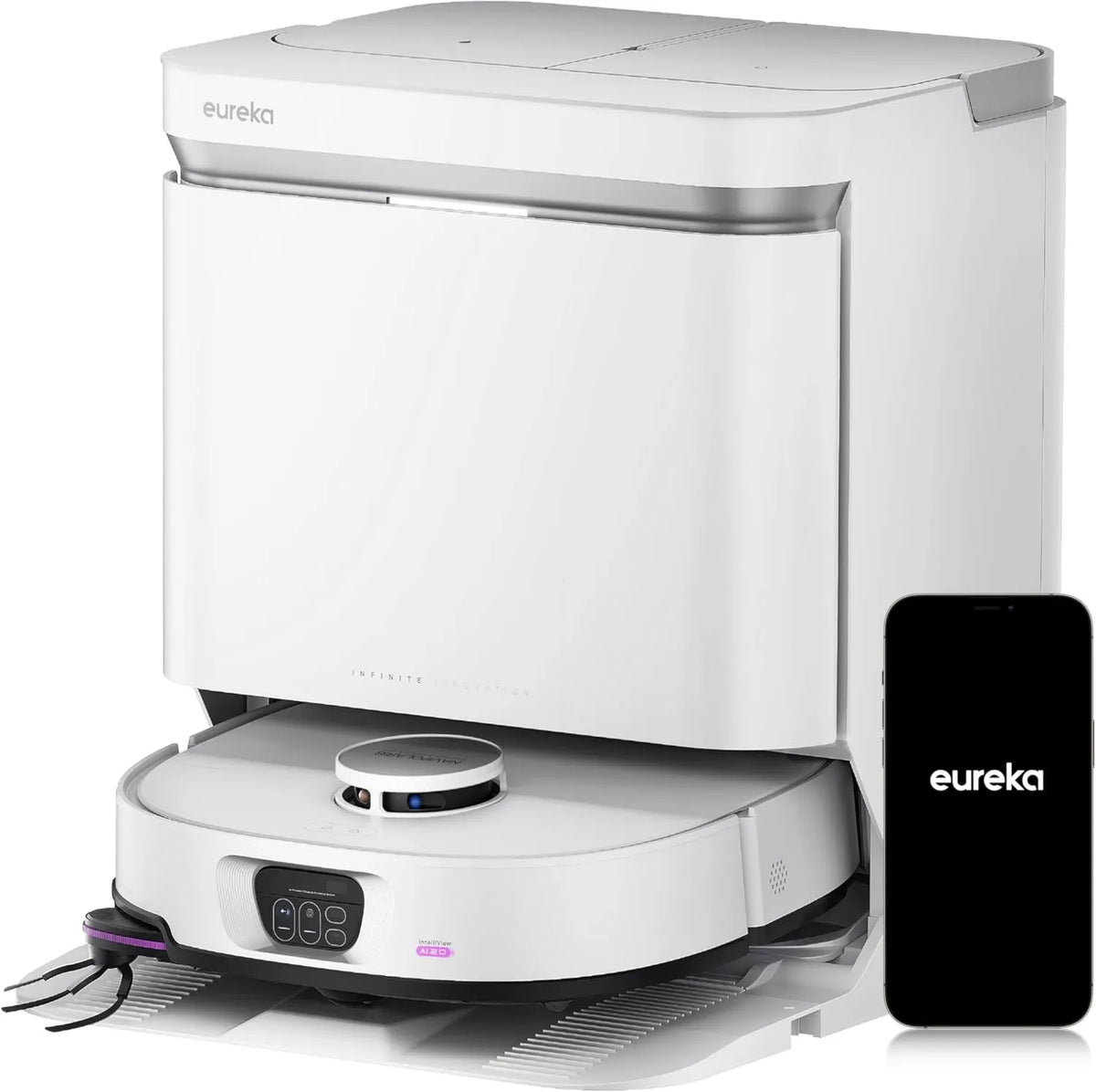 J15 robot odkurzający, 22000 Pa, 6400 mAh, 22 000 Pa, EUREKA Max Ultra Robot Odkurzacz do mopa do podłóg, mop na gorącą wodę w temperaturze 80 °C