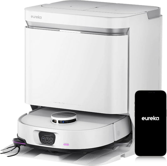 J15 robot odkurzający, 22000 Pa, 6400 mAh, 22 000 Pa, EUREKA Max Ultra Robot Odkurzacz do mopa do podłóg, mop na gorącą wodę w temperaturze 80 °C