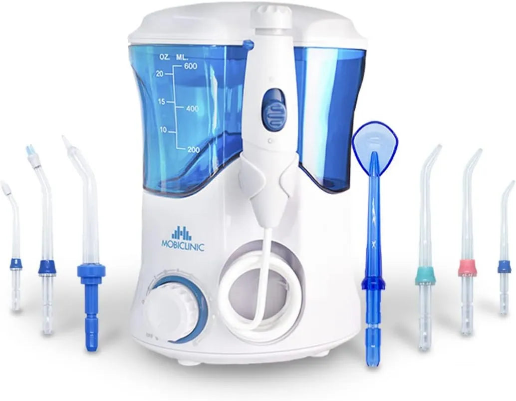 Mobiclinic, Zęby, Mobilinic, 600 ml zbiornik, 7 głowic, Hydropulmonator strumieniowy, higiena jamy ustnej i