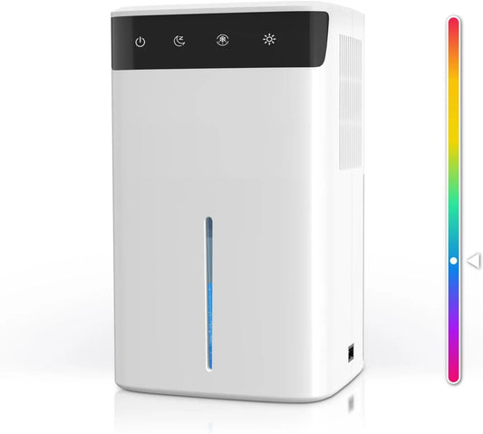 ZAPLIT osuszacz powietrza, osuszacz powietrza, 2, 6 l, cichy, Łazienka i Sypialnia do 32 m², LED RGB, Cicha funkcja