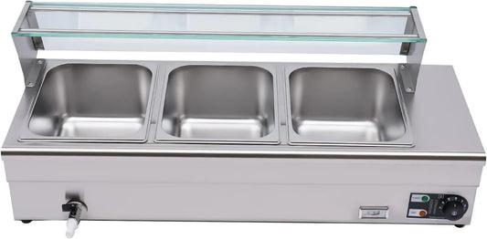 Queeucaer, Bufetowa płyta grzewcza, 6.34 l, 1200 W, restauracja, 6.34 l z płytą ze szkła hartowanego