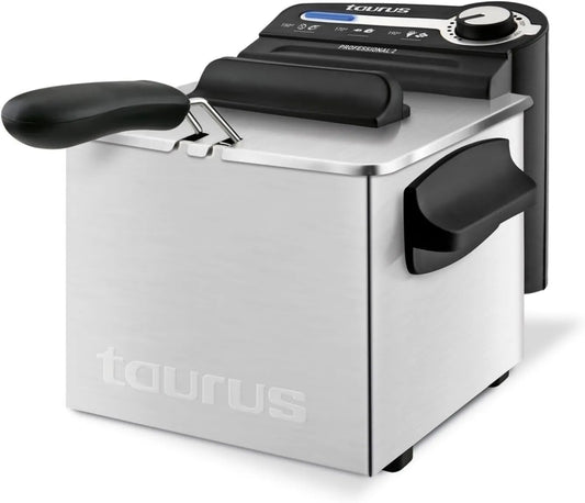 TAURUS, Regulowana temperatura, Pozycja opróżniania oleju, Profesjonalne 2 Plus, Elektryczne Fryst 1700 W, dla 2 do 3 porcji, System filtrowania oleju