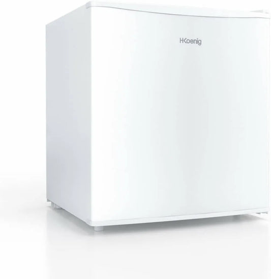 H.Koenig minilodówka, FGX480, 45 l, 39 dB, termostat, tłumik, biały, 4 l, 45 l Komora na lód kompaktowy, Drzwi odwracalne, Regulowane stopy