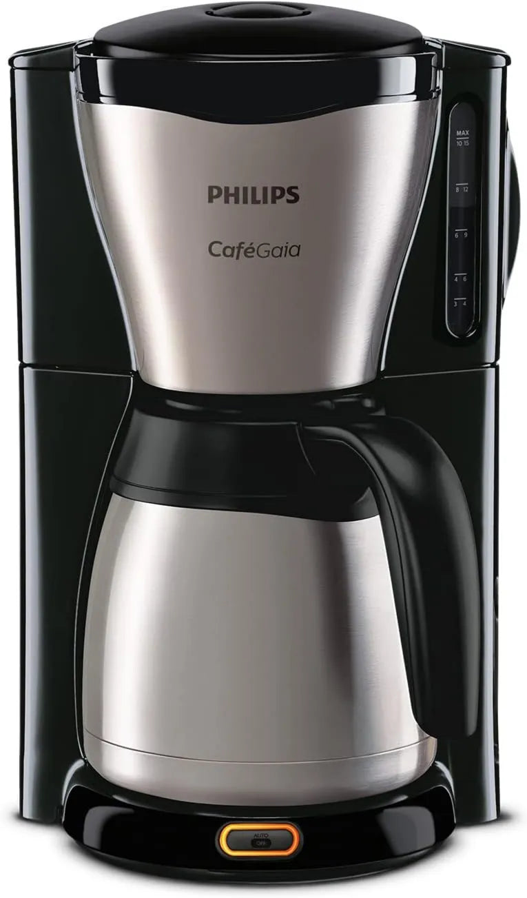 Philips HD7546/20 ekspres do kawy, 1,2 l, 15 filiżanek, praca automatyczna, Café Gaia Ekspres przelewowy do kawy, Stal szlachetna, Blokada kapania