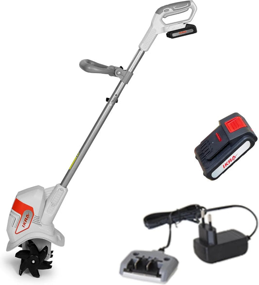 IAMH 20, 19 cm, 15,5 cm, zasilanie akumulatorowe, IKRA Glebogryzarka akumulatorowa, szerokość robocza 19 cm, głębokość robocza do 15,5 cm