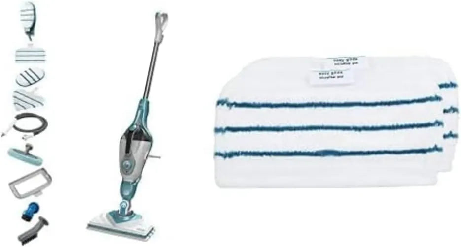 BLACK+DECKER, czarny+DECKER czarny+DECKER czarny+DECKER czarny+DECKER czarny + Decker BHSM166DSM- QS FSMP20- XJ urządzenie czyszczące, 1600 W, para, czerń, do miotły parowe BHSM166DSM-QS FSMP20-XJ