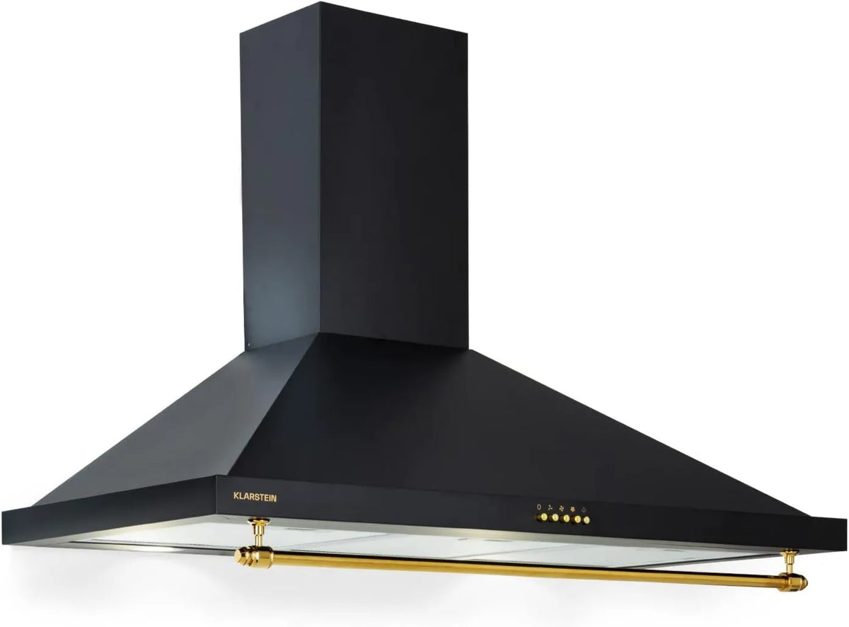 KLARSTEIN okap kuchenny, 90 cm, 591, 5 m3 / h, klasa energetyczna A, tłumik, mocny przepływ powietrza 591, LED, Kuchnia 90 cm m3/h