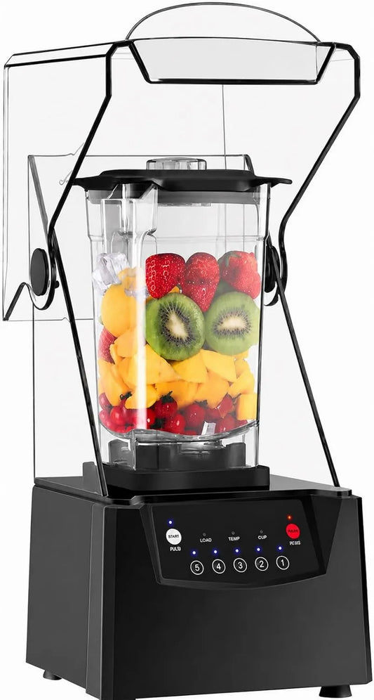 SHUMIAO blender kielichowy, Mikser, 2200 W, 5 programów, profesjonalny, cichy, 17 000 TR / Min, Tłumik handlowy