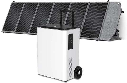 Przenośna stacja zasilania, 200 W, 5120 Wh, 5000W, Przenośna stacja zasilania z panelem słonecznym 200 W, bateria LiFeP04 5120 Wh, generator słoneczny