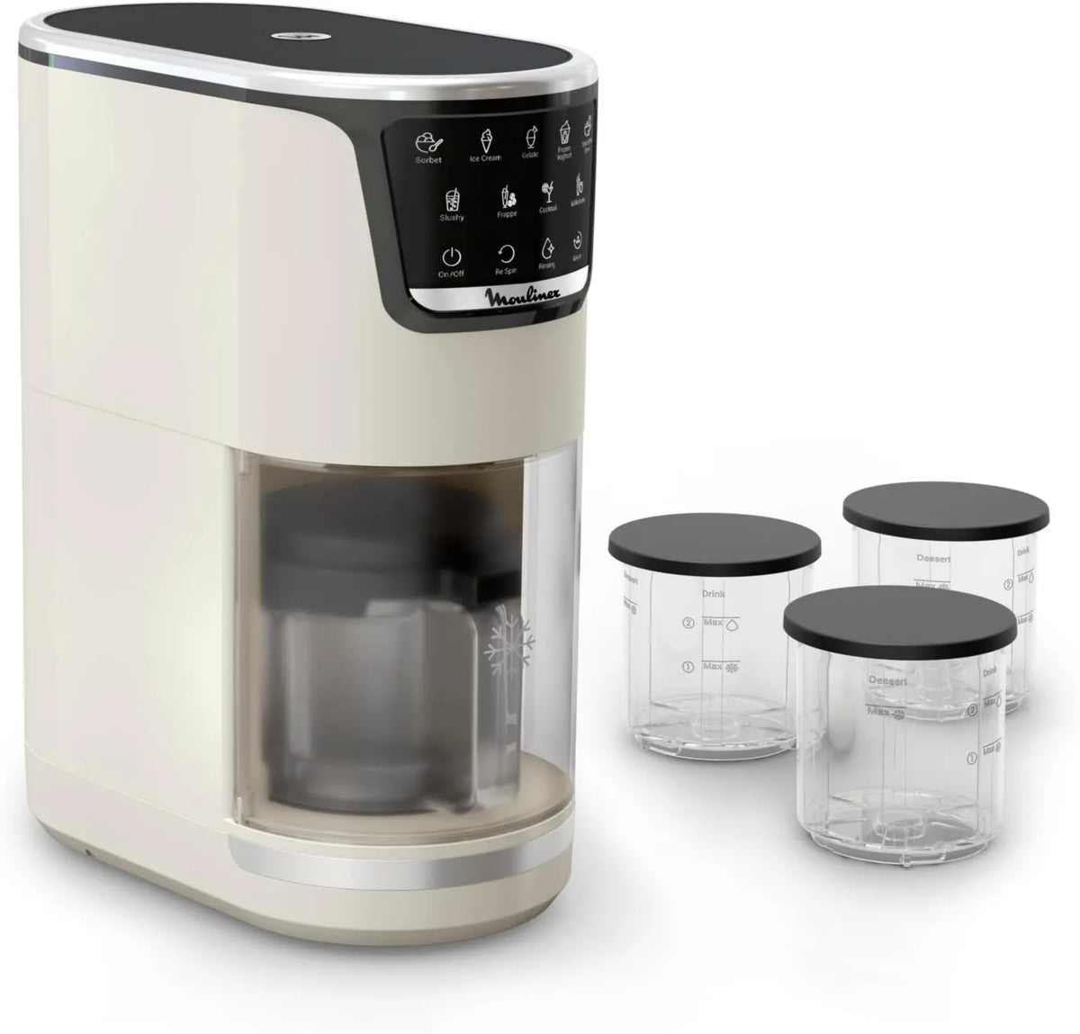 Moulinex, MJ602AF0 czyszczenie z automatycznym płukania, Dolci, Sorbetière 10 programów w 1, technologia 1 Step Perfector