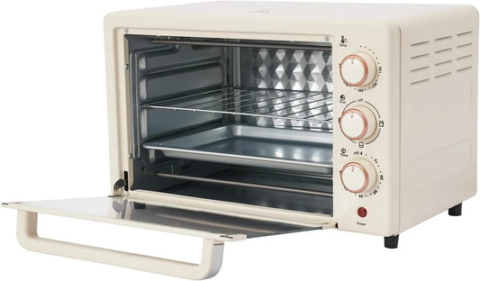 Piekarnik elektryczny, 1000 W, timer, mini piekarnik z regulacją temperatury 120-250°C + timer 60-minutowy, mały piec do chleba